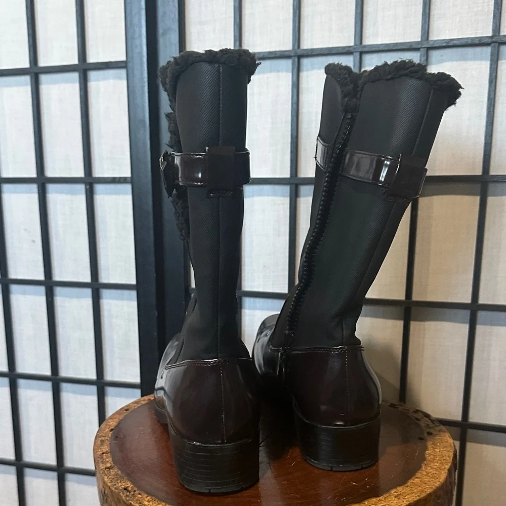 Trotters Women's Black Faux Fur Lined Weatherproof Winter Snow‎ Boots 9 NARROW
